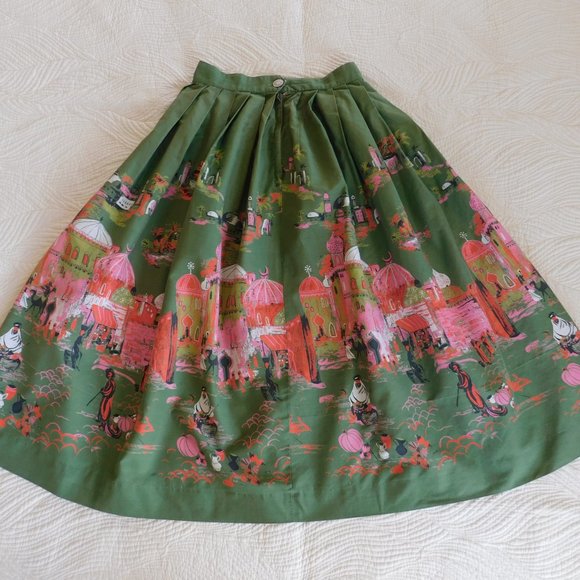 MCM Millworth Arabian Casbah 1950s midcentury novelty border print circle skirt - Picture 9 of 16